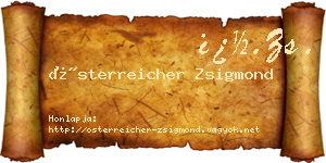 Österreicher Zsigmond névjegykártya