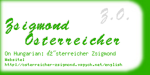 zsigmond osterreicher business card